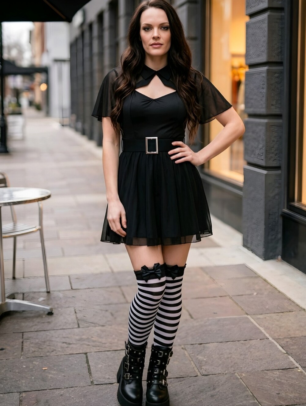 Trickz N Treatz ✦ Resting Witch Face Costume Set ✦ Satin Mini Dress Cape XS NWT